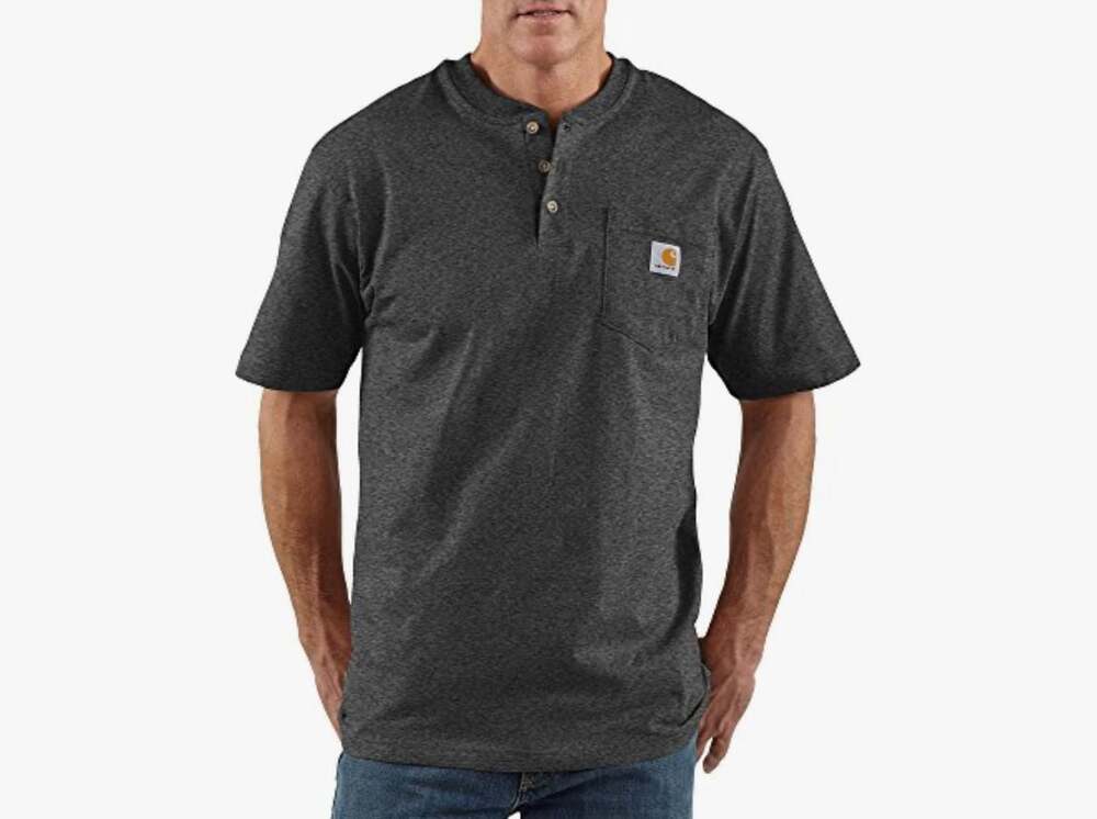 3XL - Carhartt ($33) Men's Dearborn Loose Fit Structured Henley T-Shirt
